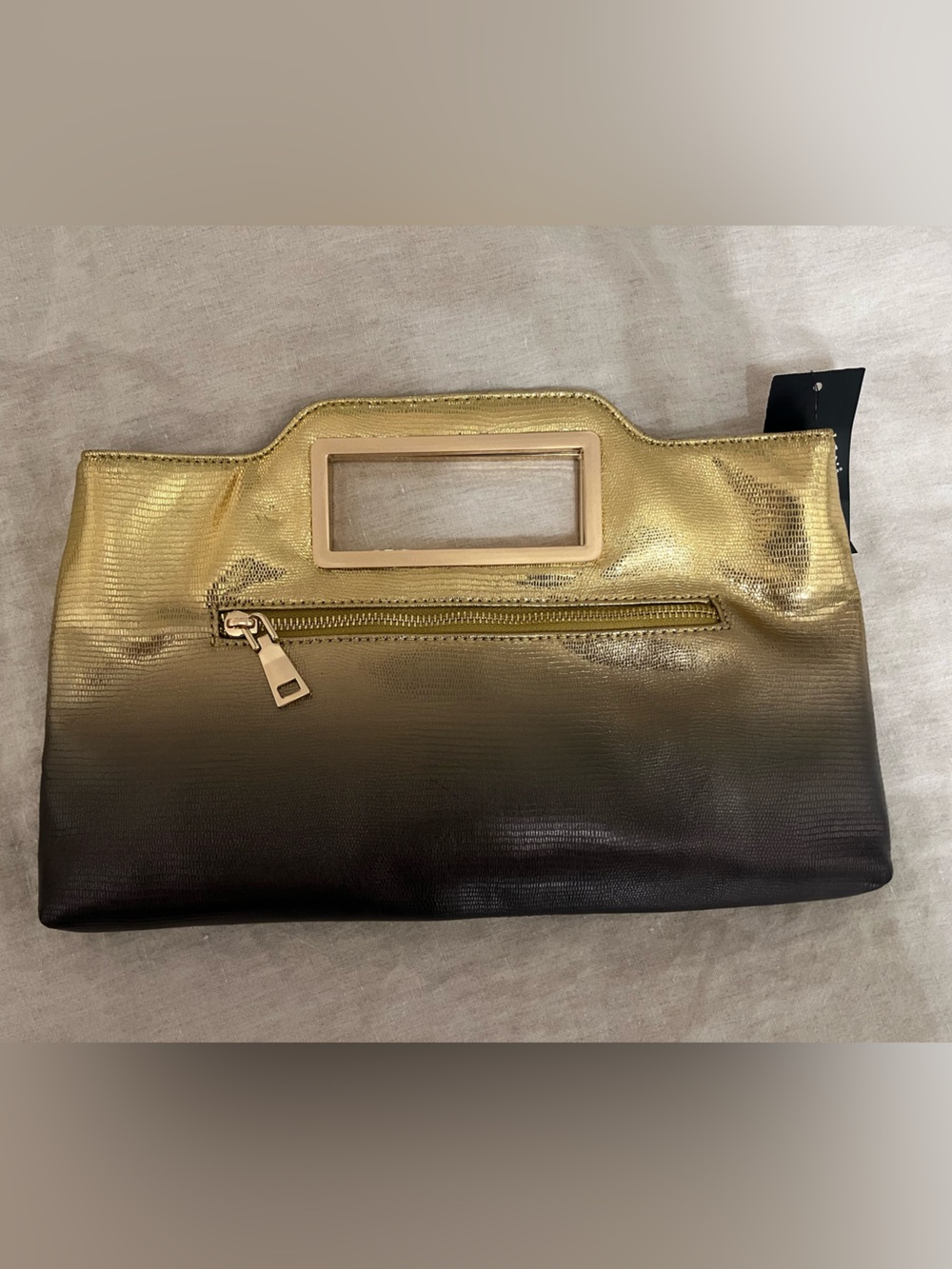 INC International Concepts Gold and Black Ombre Clutch Wristlet